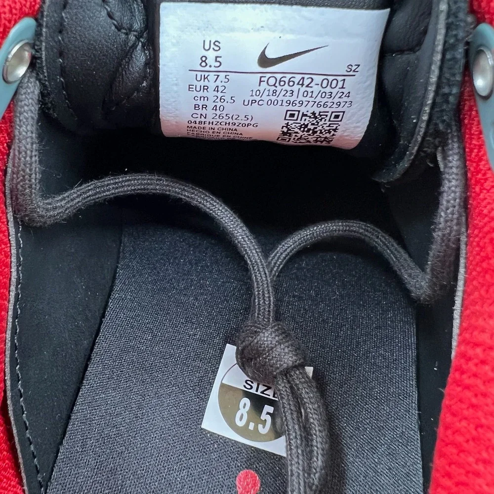 Nike Air Jordan ADG 5 Golf Shoes Men's Size 8.5 Black Fire Red FQ6642-001